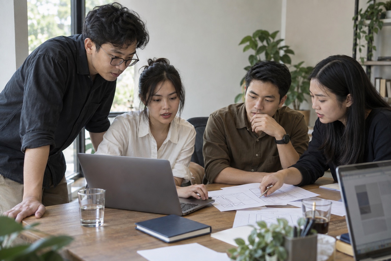 Minh họa buổi làm việc nhóm